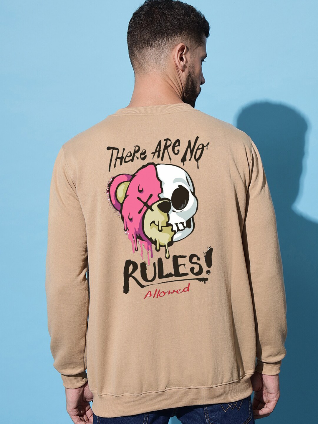 

Imsa Moda Graphic Printed Sweatshirt, Beige