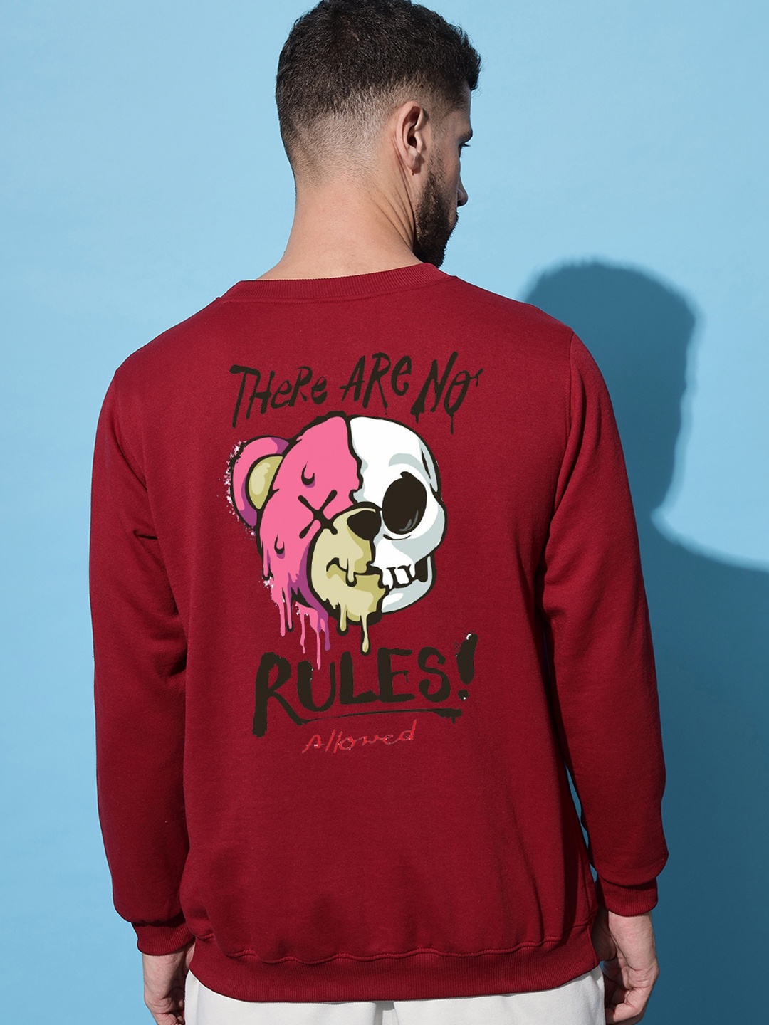 

Imsa Moda Graphic Printed Fleece Pullover, Maroon