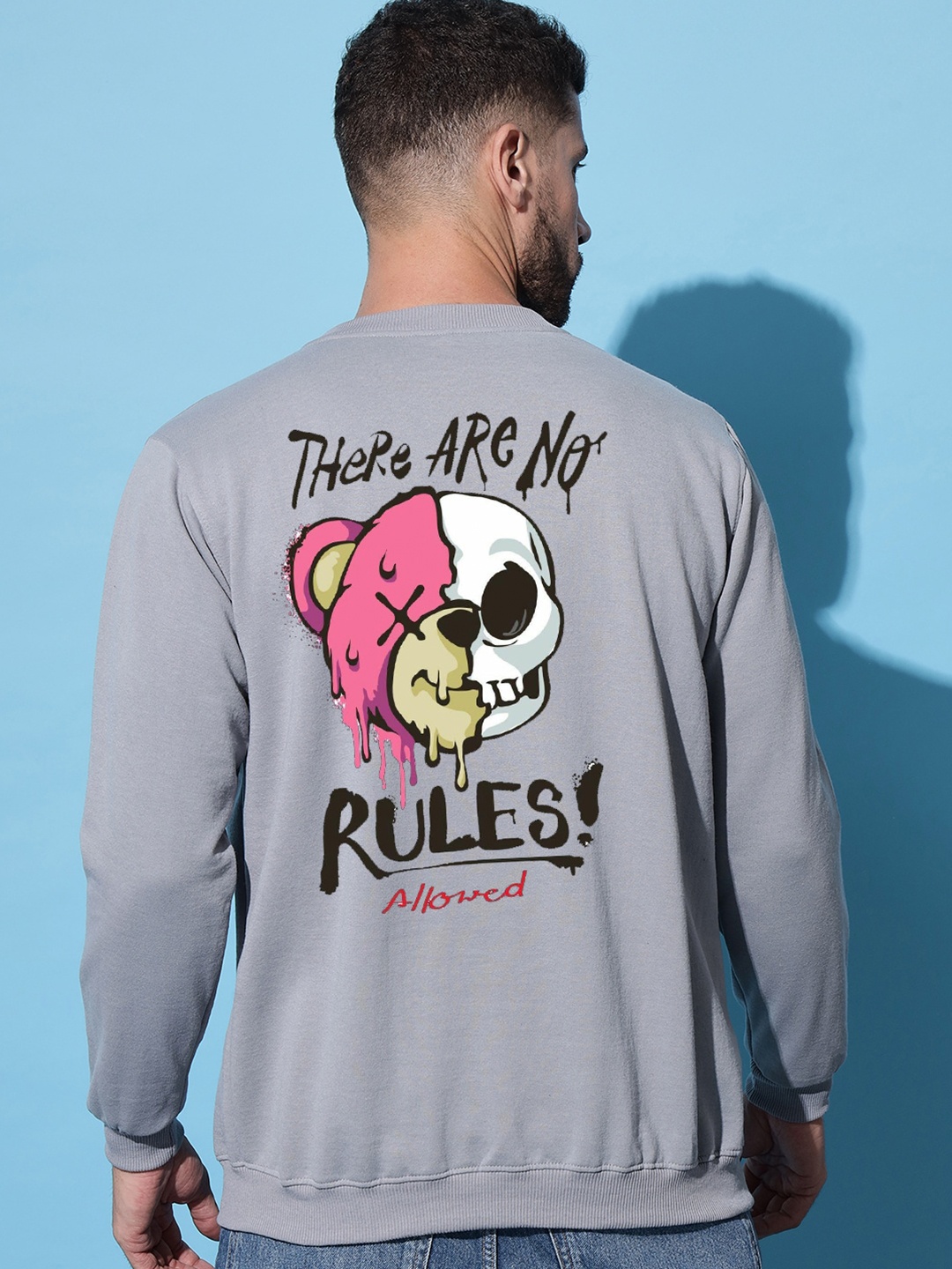 

Imsa Moda Graphic Printed Sweatshirt, Grey