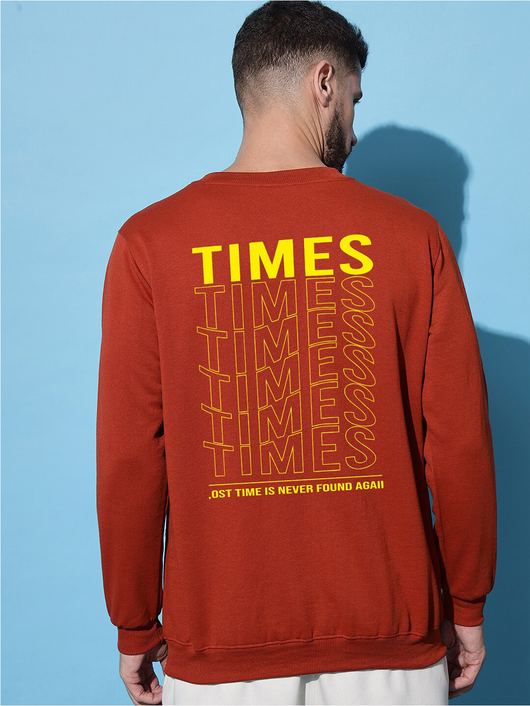 

Imsa Moda Printed Fleece Sweatshirt, Rust