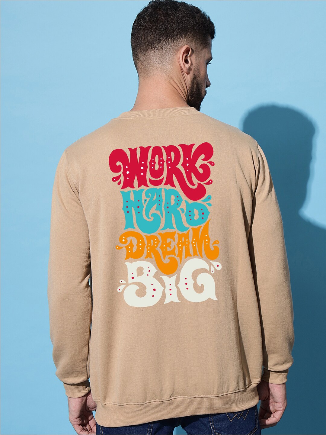 

Imsa Moda Typography Printed Long Sleeves Sweatshirt, Beige