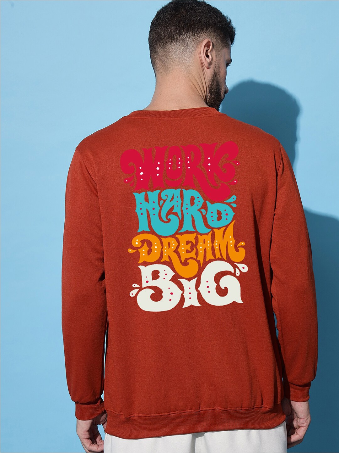 

Imsa Moda Typography Printed Pullover, Orange