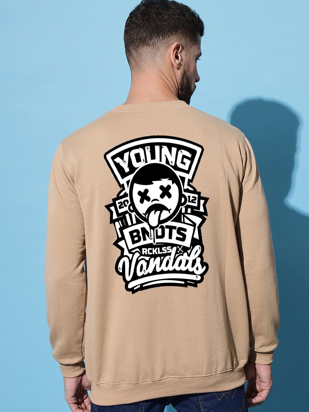 

Imsa Moda Typography Printed Sweatshirt, Beige