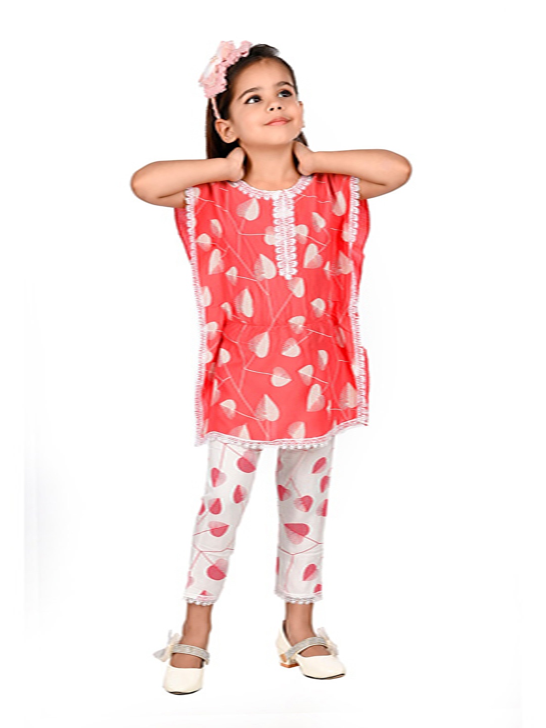 

BAESD Girls Printed Top with Capris, Red