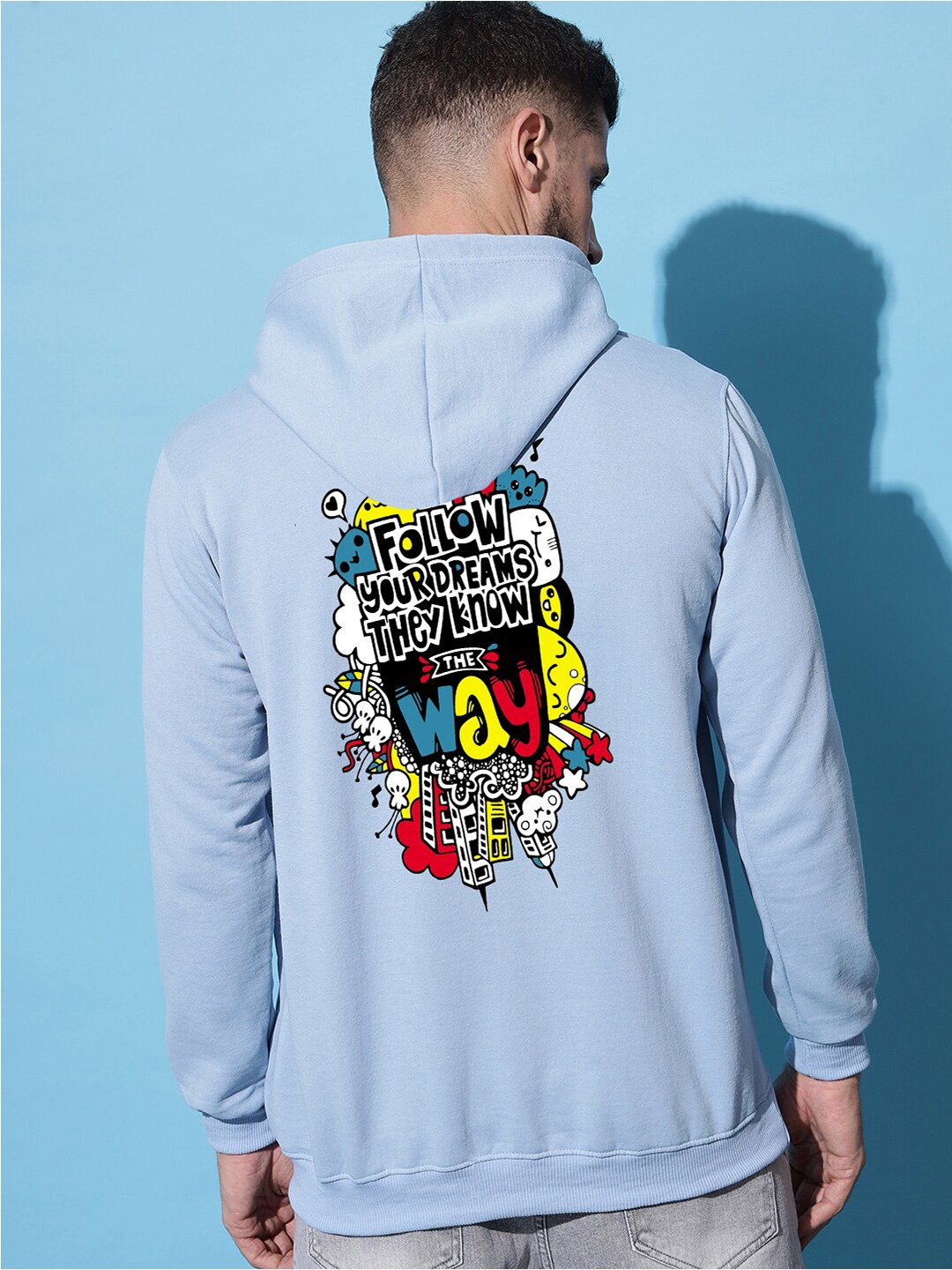 

Imsa Moda Men Printed Fleece Pullover Sweatshirt, Blue