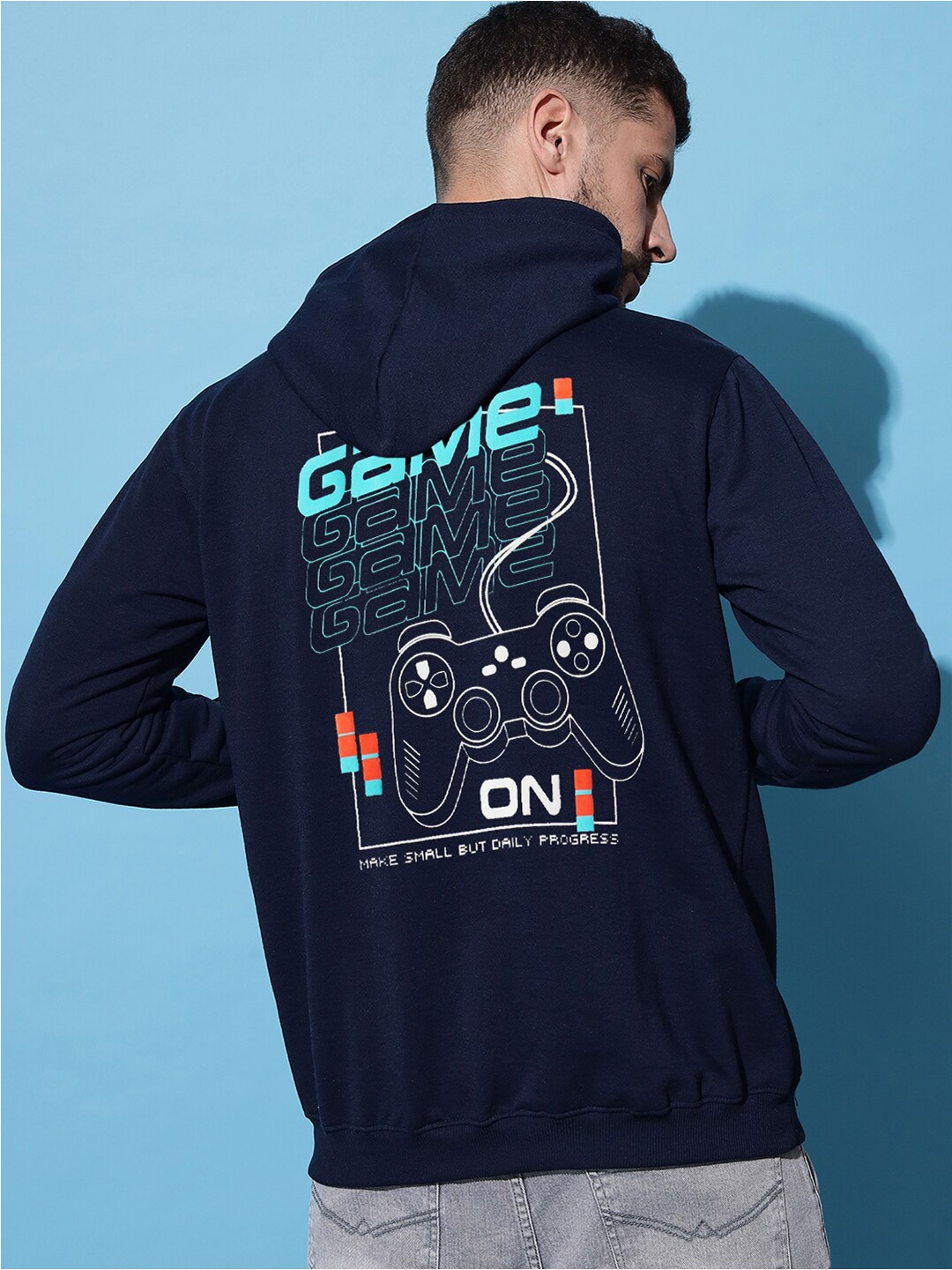 

Imsa Moda Graphic Printed Pullover, Navy blue