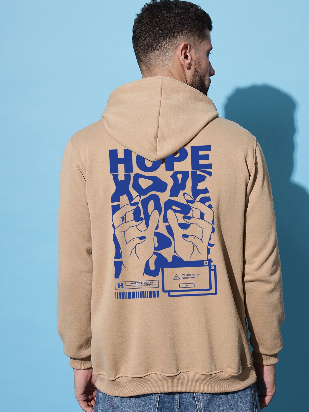 

Imsa Moda Typography Printed Fleece Pullover Sweatshirt, Beige