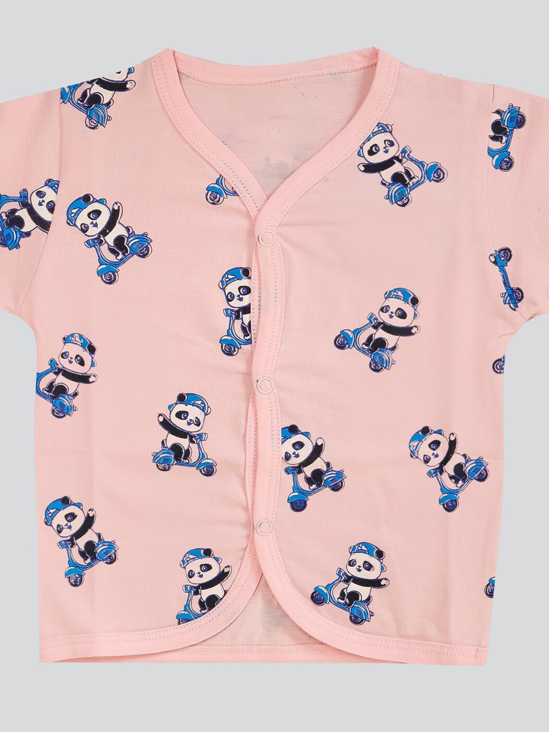

Mojua Infants Conversational Printed Cotton Jhabla Innerwear Vests, Pink
