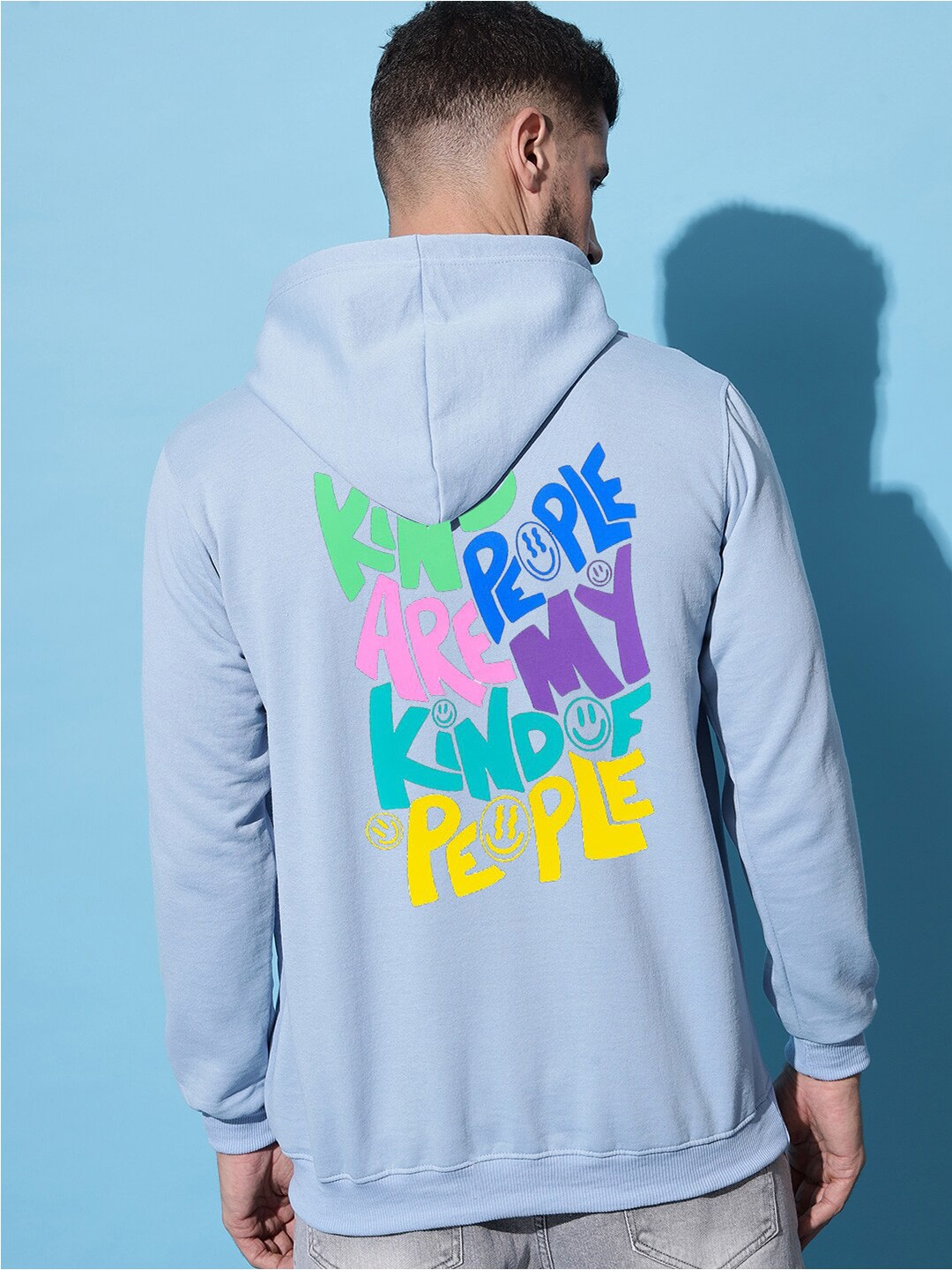 

Imsa Moda Printed Hooded Fleece Sweatshirt, Blue