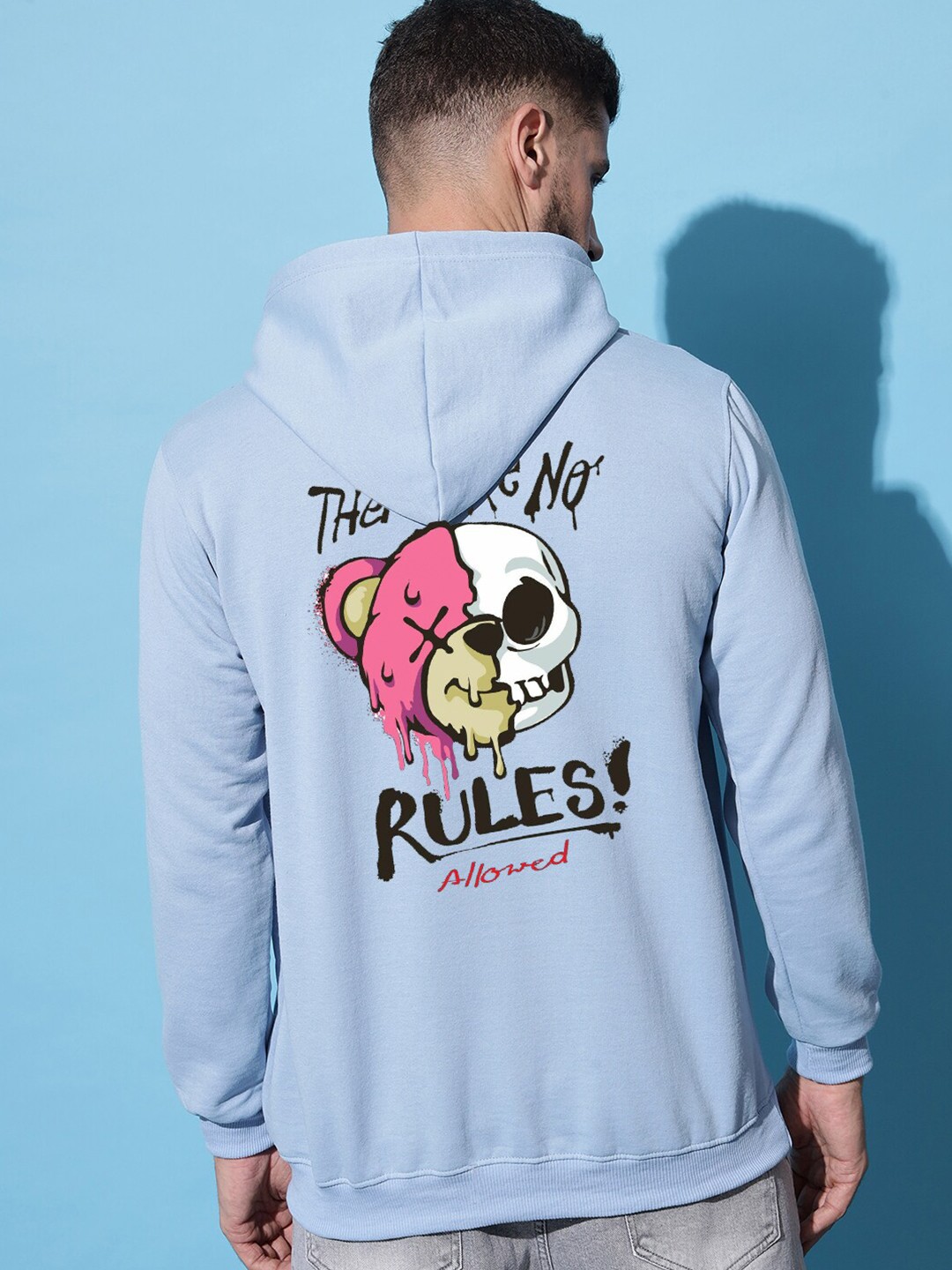 

Imsa Moda Graphic Printed Hooded Fleece Sweatshirt, Blue