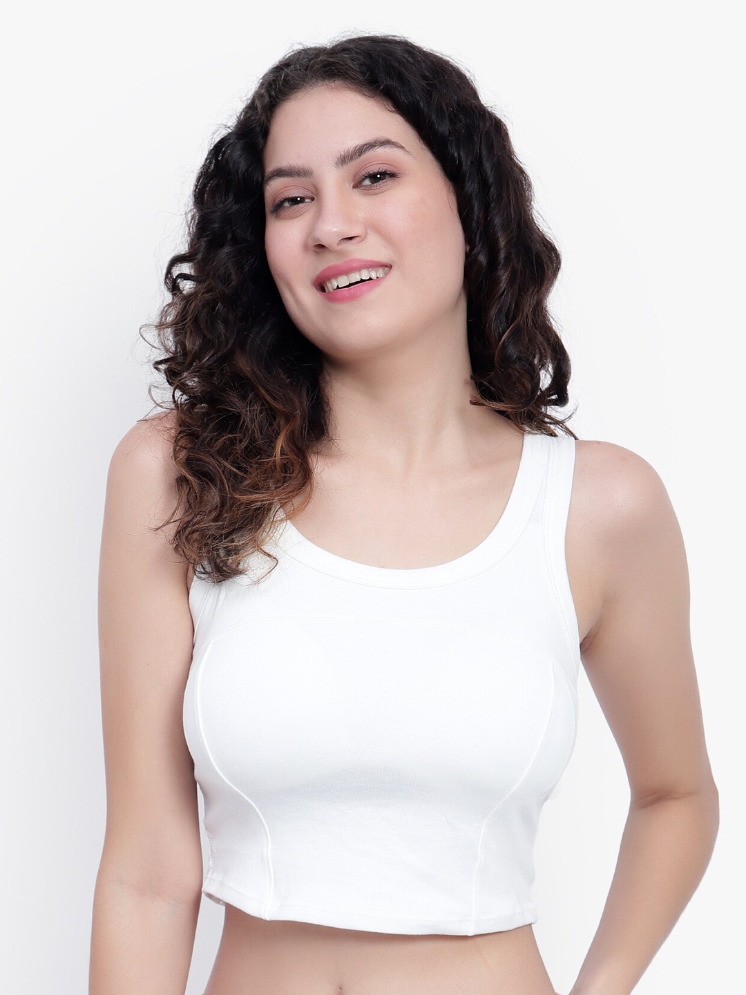 

BRACHY Lace Detail Bralette Crop Top, White