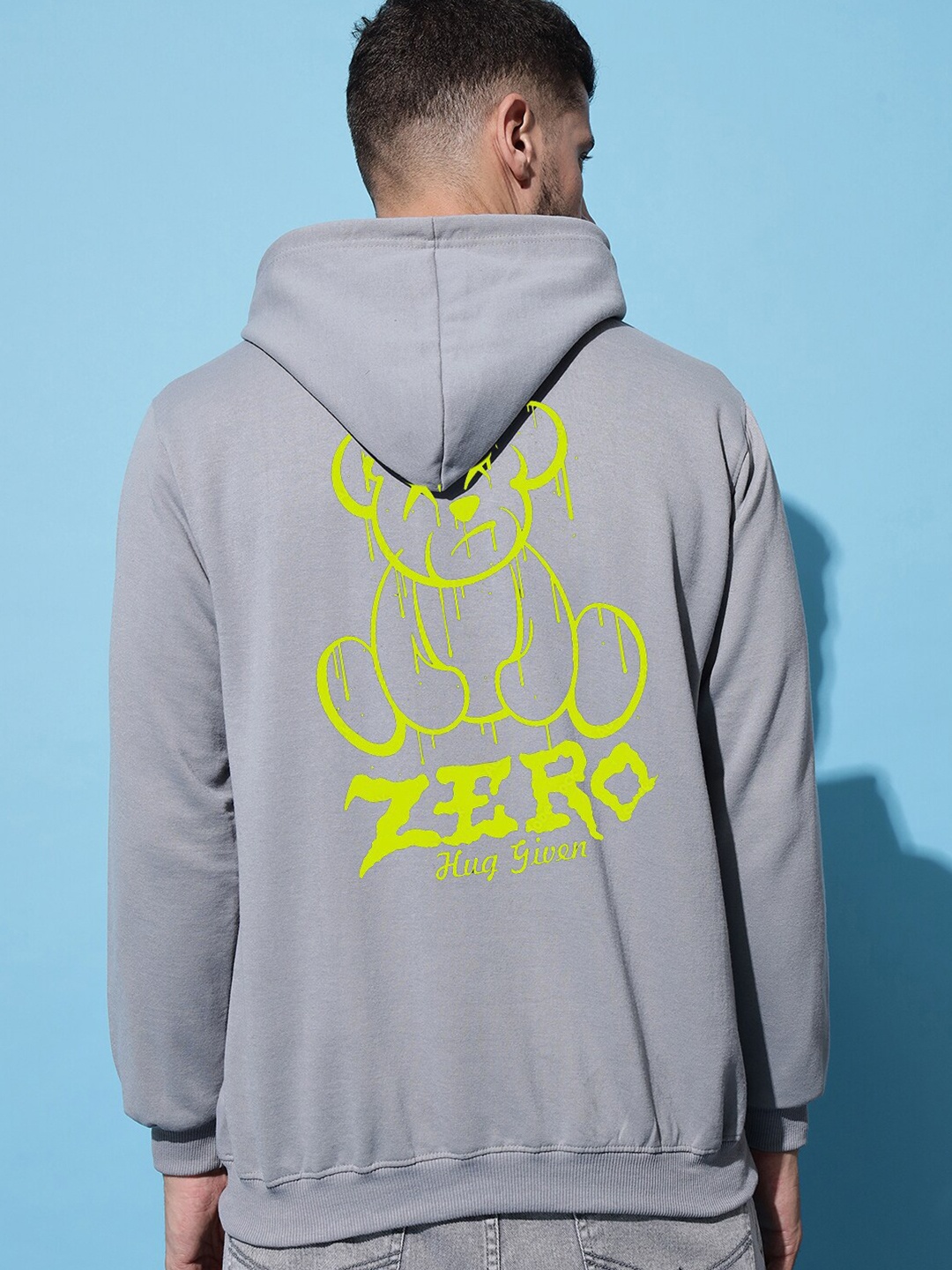 

Imsa Moda Graphic Printed Hooded Fleece Sweatshirt, Grey