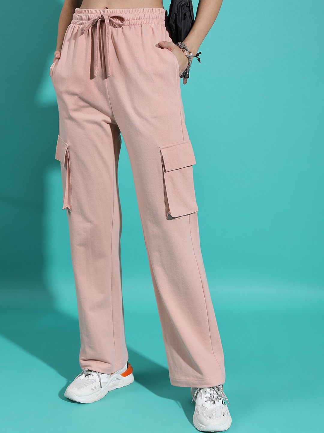 

Tokyo Talkies Women Nude-Coloured Mid Rise Cargos