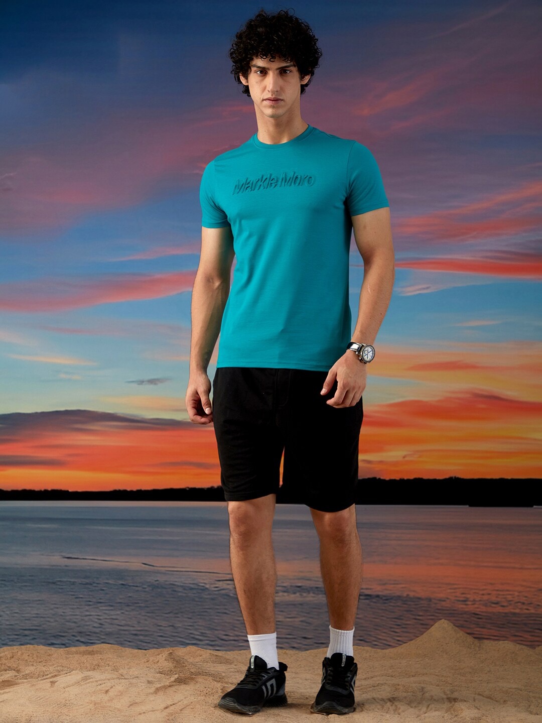 

Markle Moro Slim Fit Cotton Casual T-shirt, Sea green