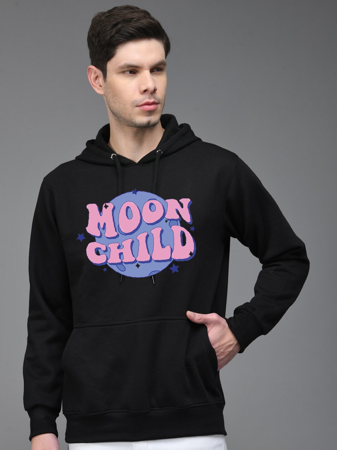 

The Modern Soul Typography Printed Hooded Sweatshirt, Black
