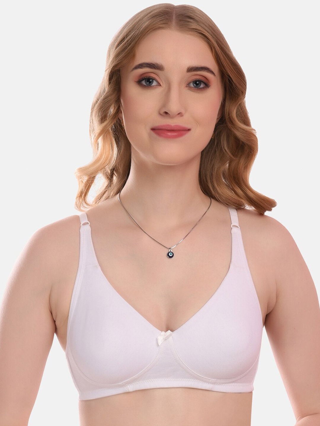

LOTUSLEAF Full Coverage Cotton T-shirt Bra with All Day Comfort, White