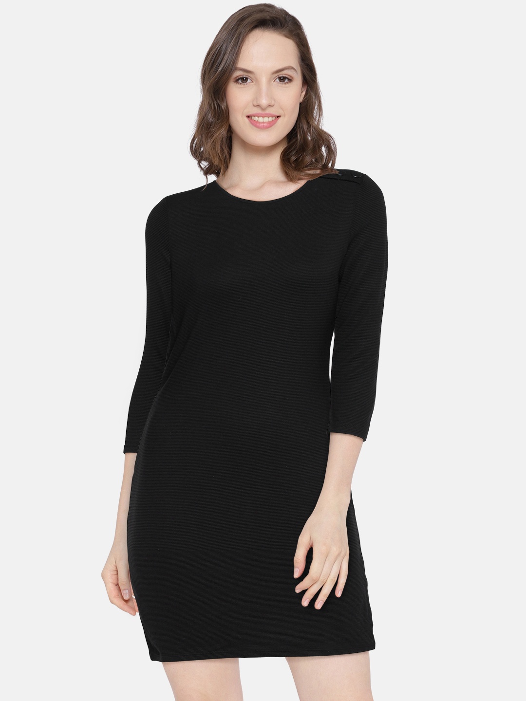 

MANGO Women Black Solid Bodycon Dress