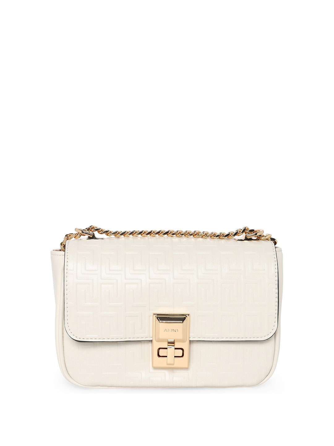 

ALDO Geometric Textured Swagger Sling Bag, Off white