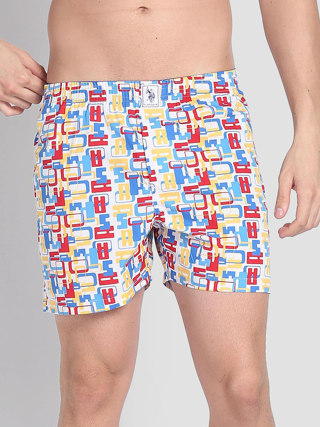 

U.S. Polo Assn. Printed Pure Cotton IYAC Boxers Z9IYAC-ABH-PR, White