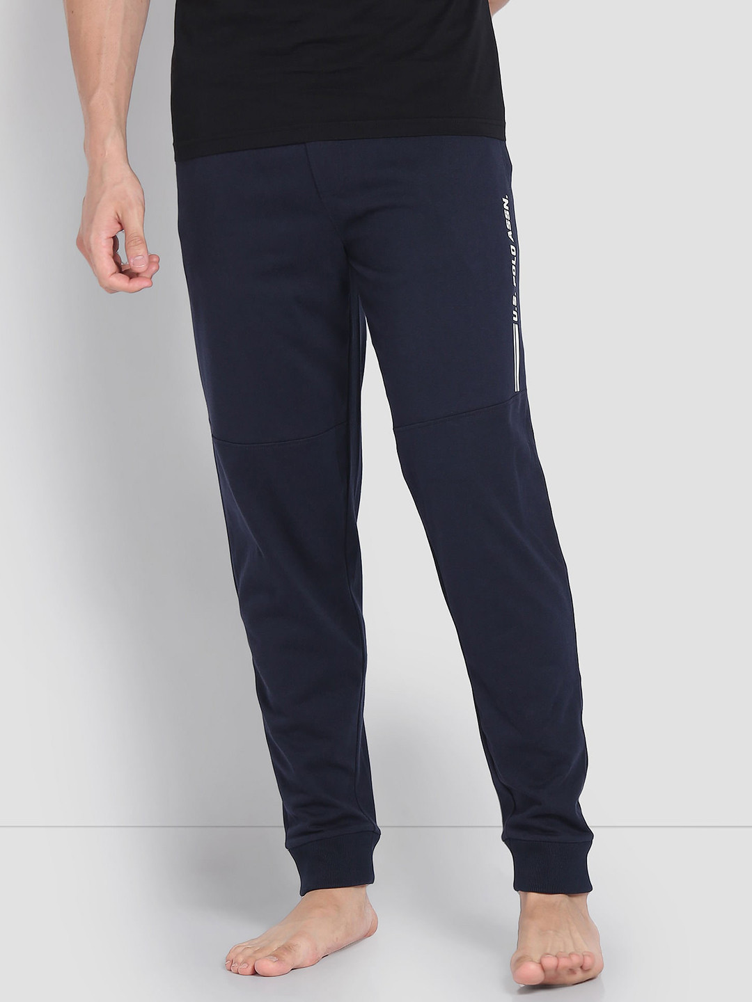 

U.S. Polo Assn. Men Mid-Rise Lounge LJ001 Joggers, Navy blue