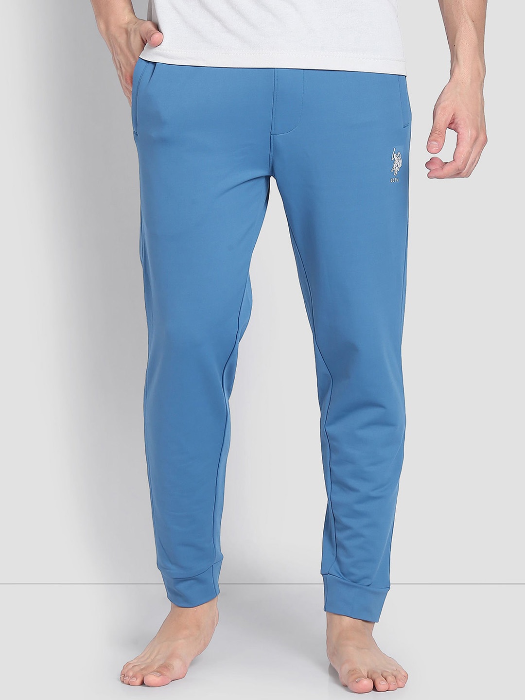 

U.S. Polo Assn. Men Mid-Rise Lounge Joggers, Blue