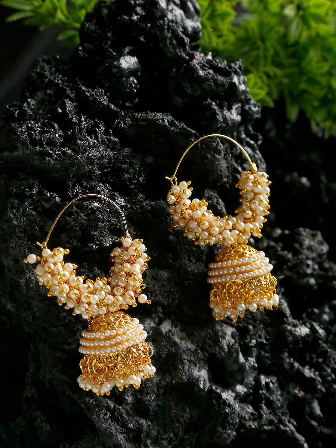 

DressBerry Gold-Plated Contemporary Jhumkas