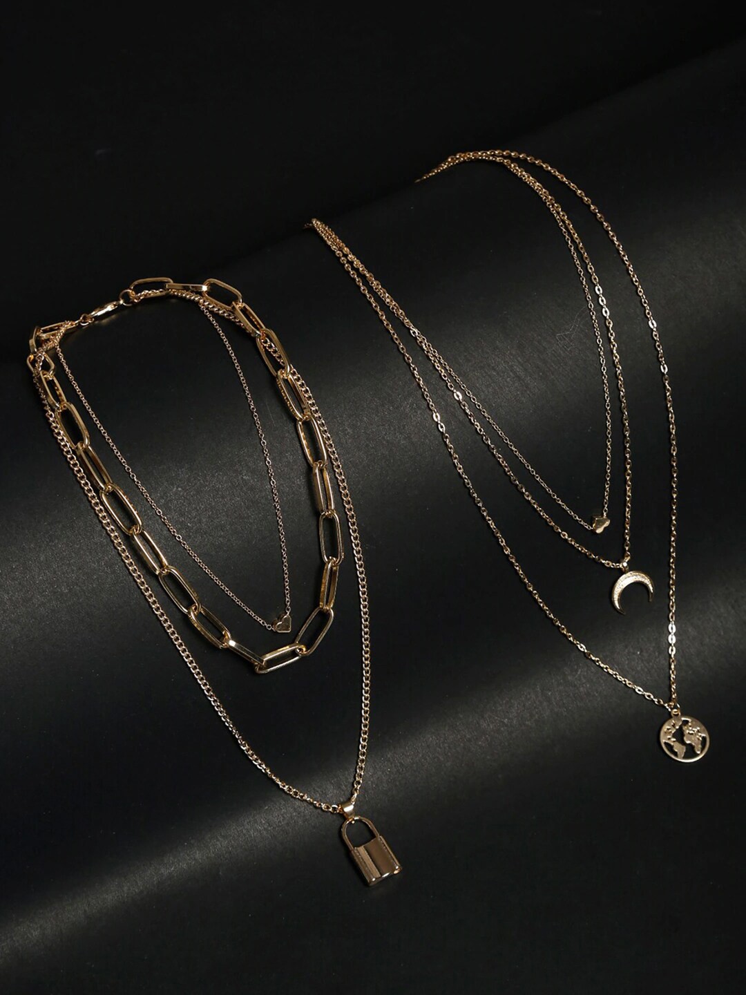 

DressBerry Set of 2 Gold-Plated Layered Necklaces