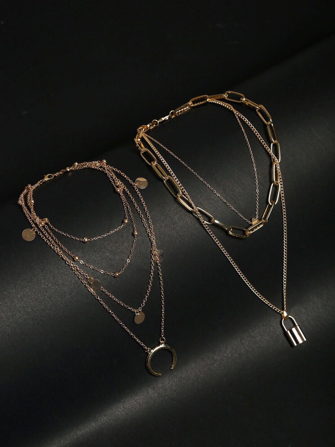 

DressBerry Set Of 2 Gold-Plated Layered Chain