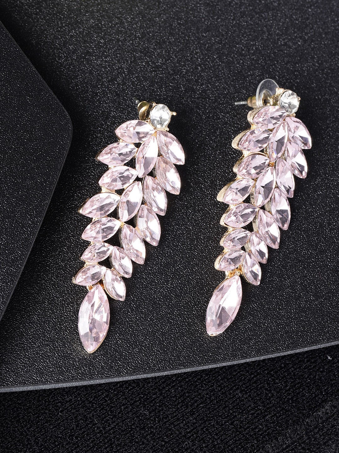 

DressBerry Pink Gold-Plated Contemporary Drop Earrings