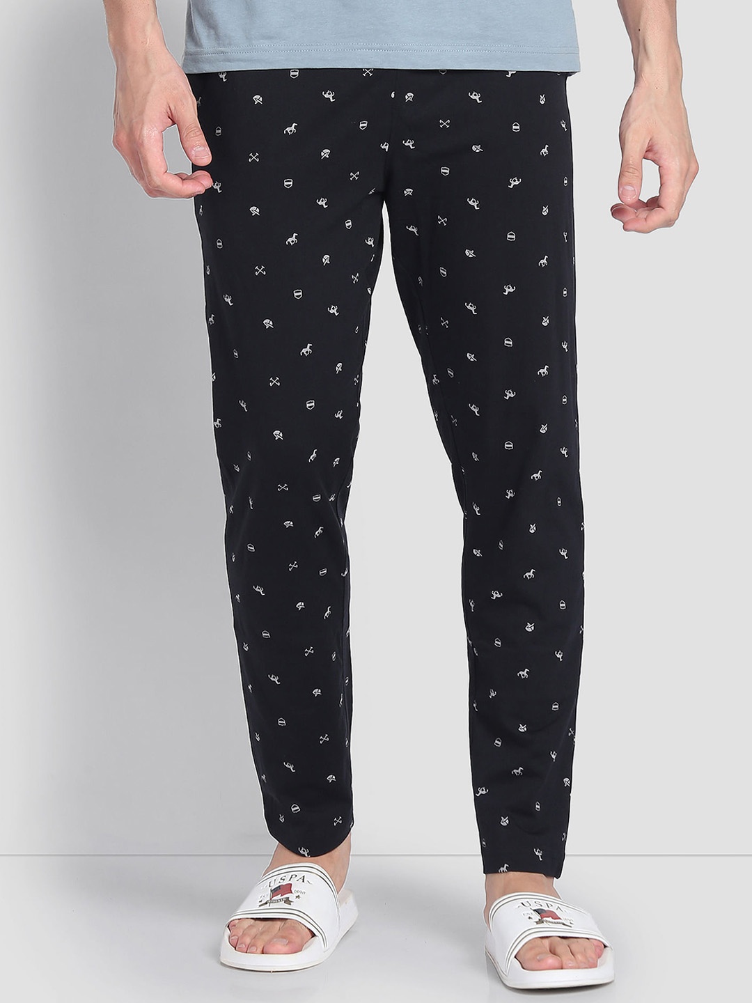 

U.S. Polo Assn. Men Comfortable Signature Print LP002 Lounge Pants, Black