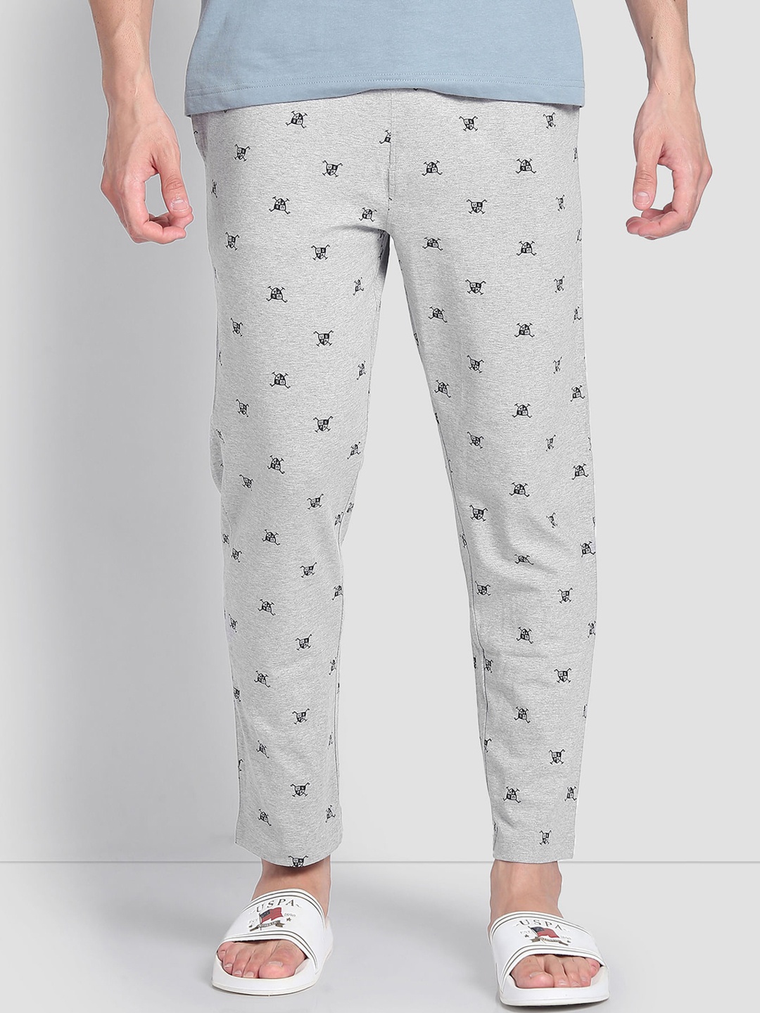 

U.S. Polo Assn. Men Printed Comfortable Lounge Pants, Grey