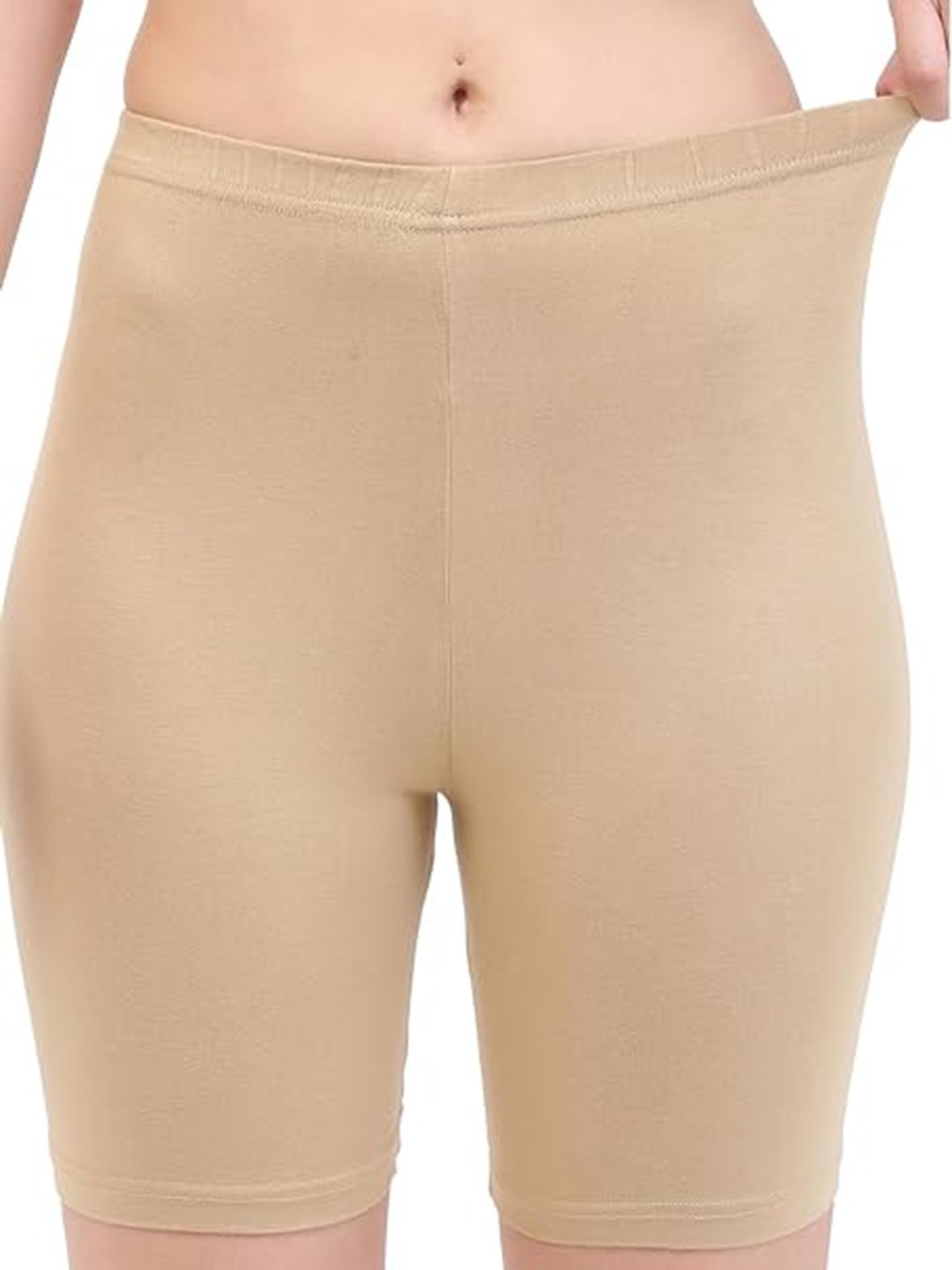 

BRACHY Women Skinny Fit Sports Shorts, Beige