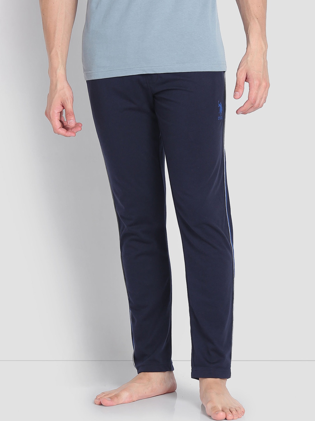 

U.S. Polo Assn. Men Solid Lounge Track Pants, Navy blue