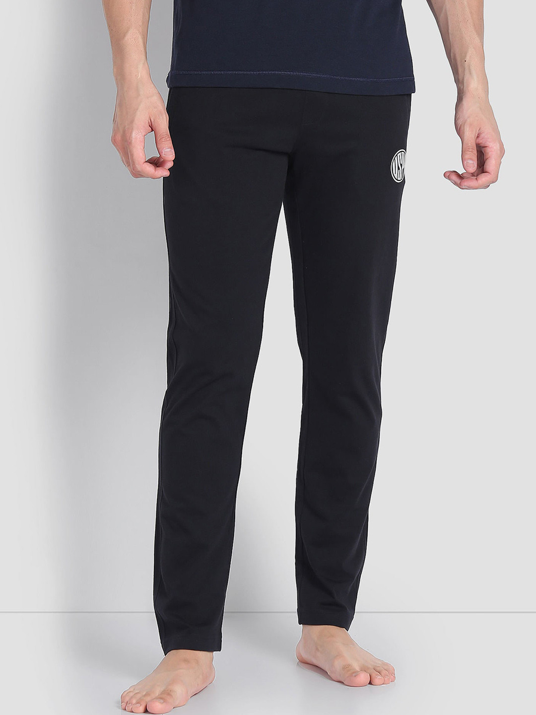 

U.S. Polo Assn. Men Relaxed Fit Mid-Rise Lounge Pants, Black