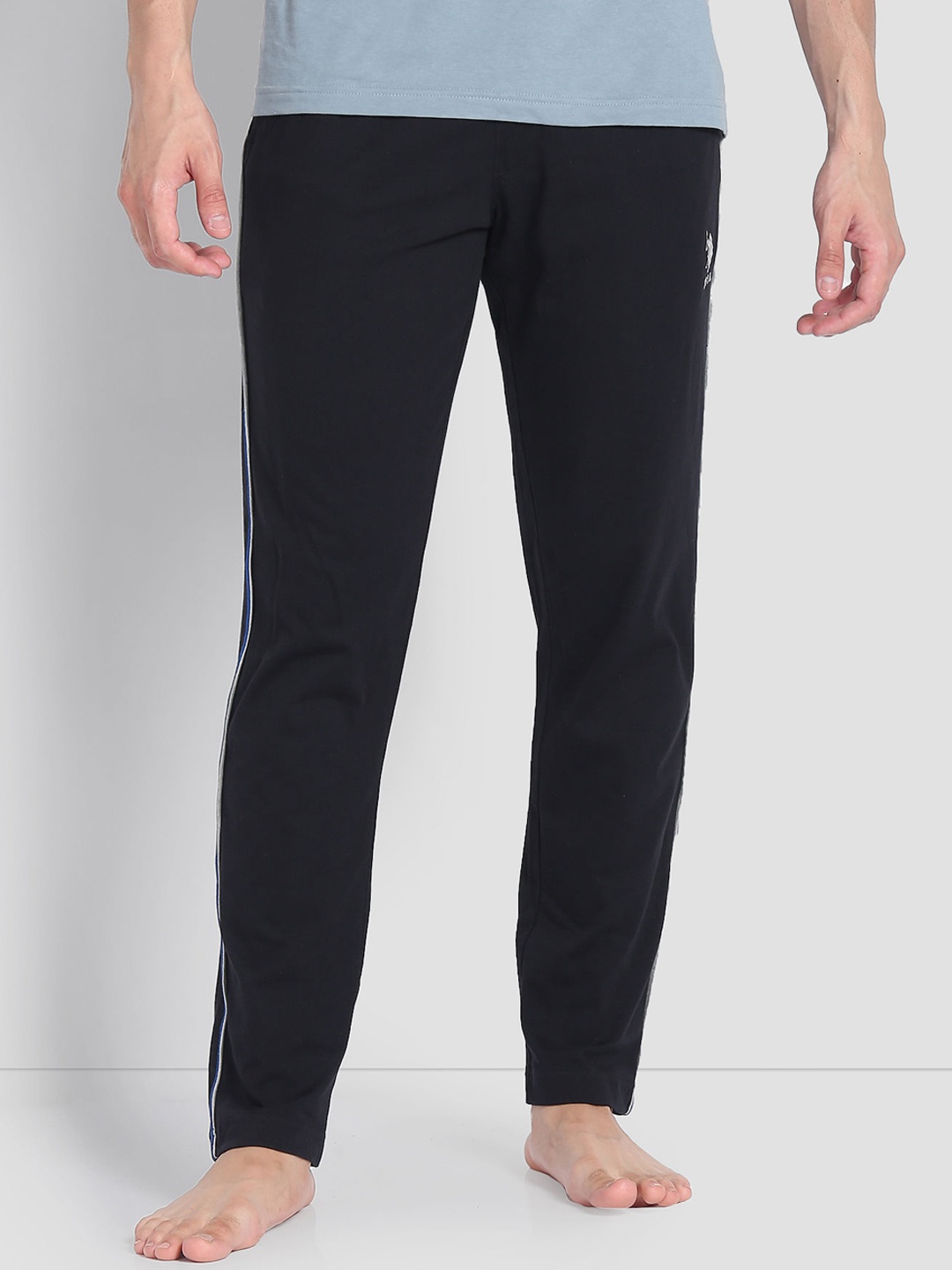 

U.S. Polo Assn. Men Solid LR001 Lounge Track Pants, Black