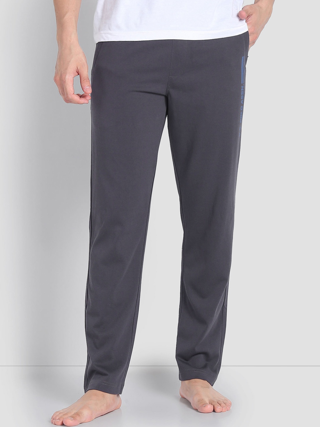 

U.S. Polo Assn. Men Mid Rise Lounge Track Pants, Grey