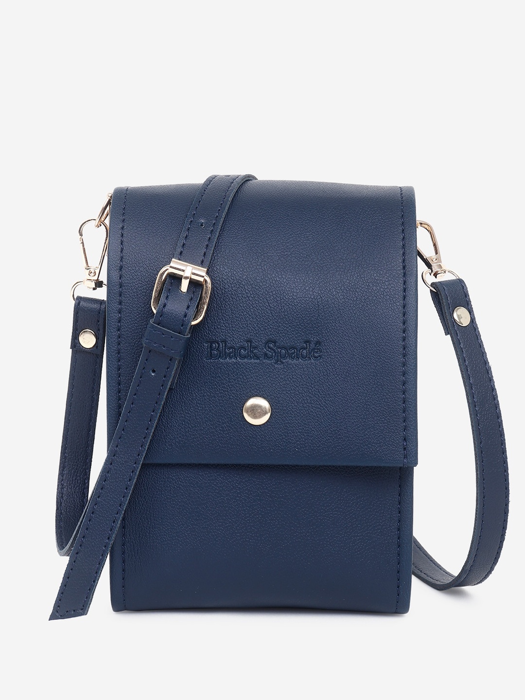 

Black Spade Structured Sling Bag, Blue