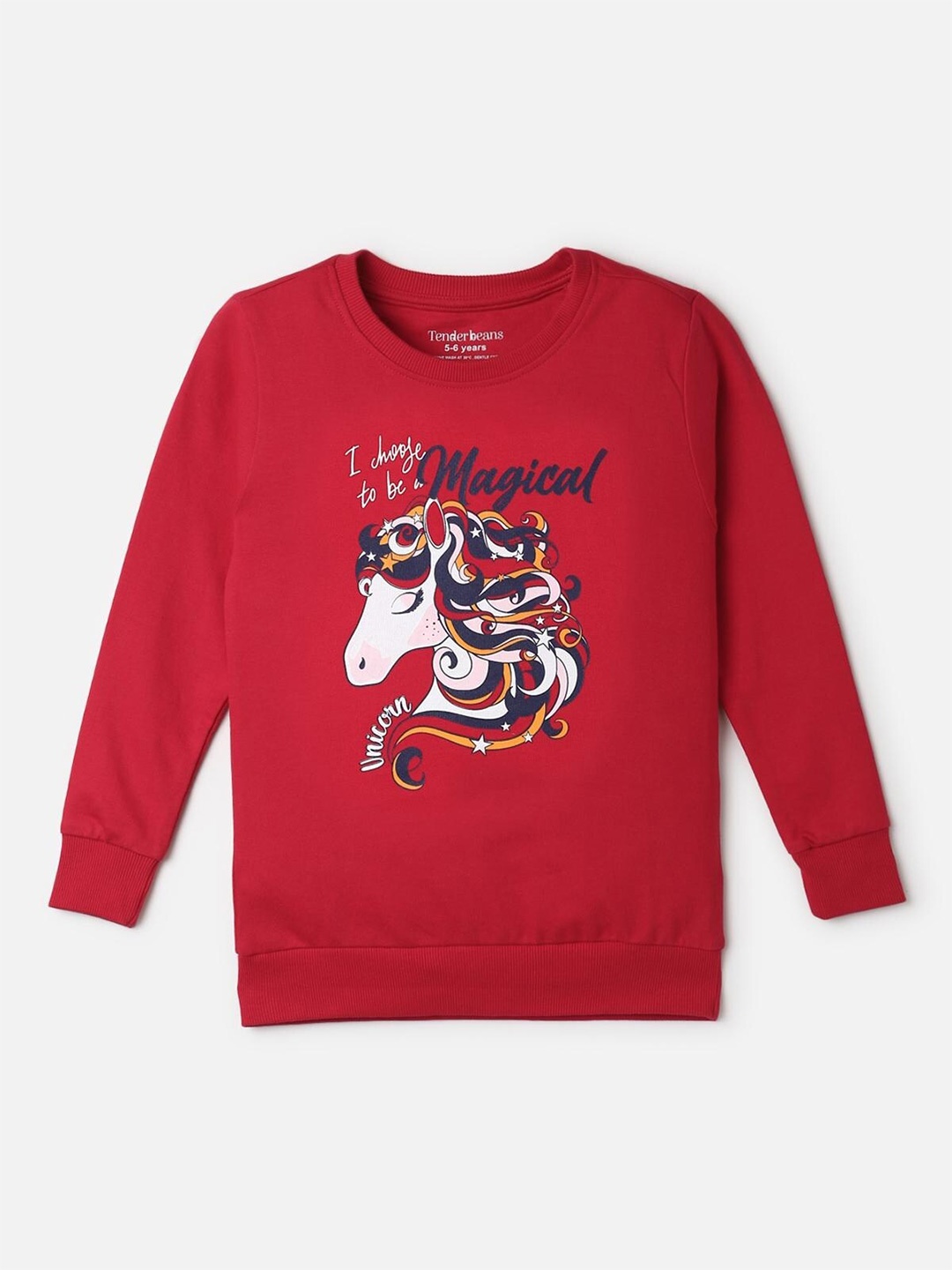 

UrbanMark Girls Unicorn Printed Cotton Sweatshirt, Pink