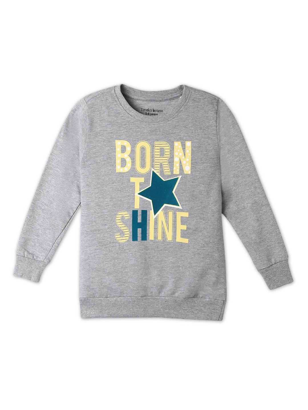 

UrbanMark Girls Printed Cotton Sweatshirt, Grey