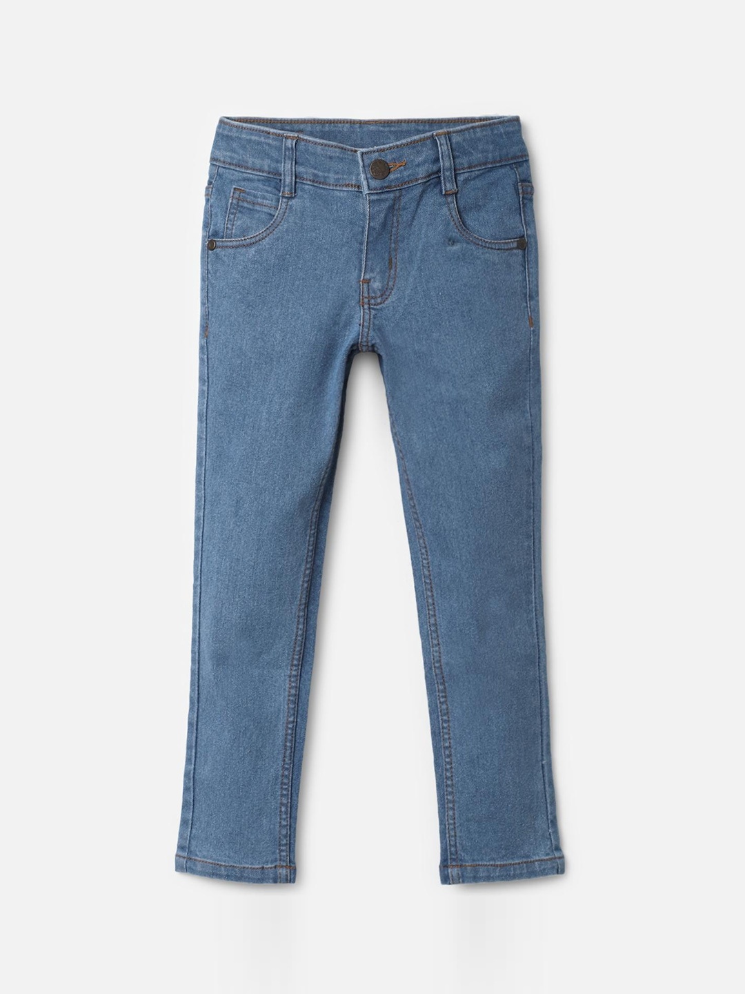 

UrbanMark Girls Clean Look Cotton Jeans, Navy blue