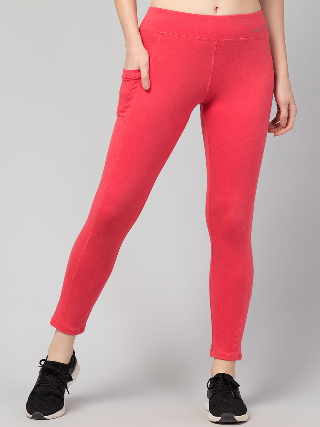 

Apraa & Parma Cotton Ankle-Length Leggings, Pink