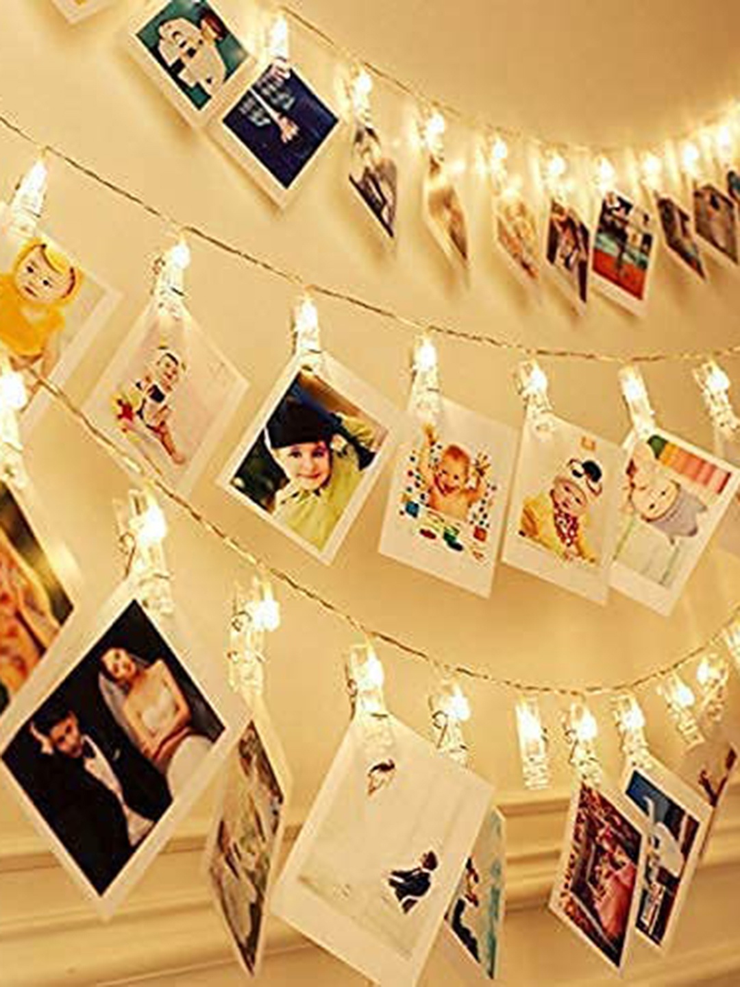 

Desidiya Yellow & White 20 Photo Clip LED String Lights
