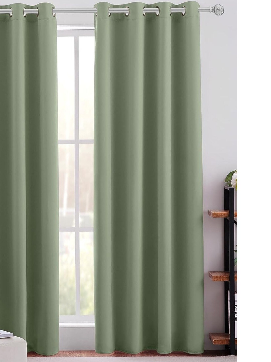 

Home Sizzler Green Black Out Door Curtain