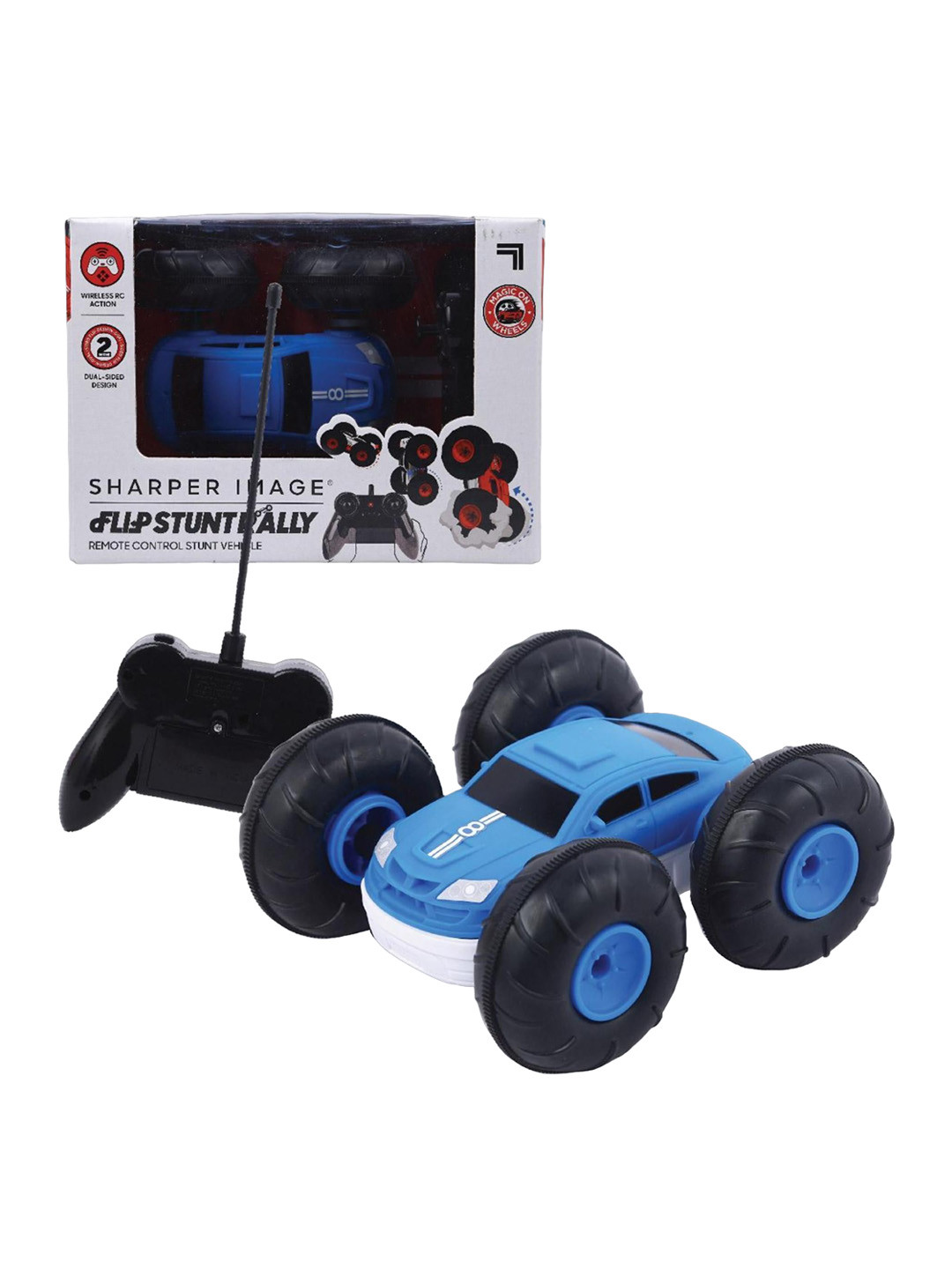 

SHARPER IMAGE Kids Flip Stunt Rally Remote Control Car Toy Vehicle, Blue