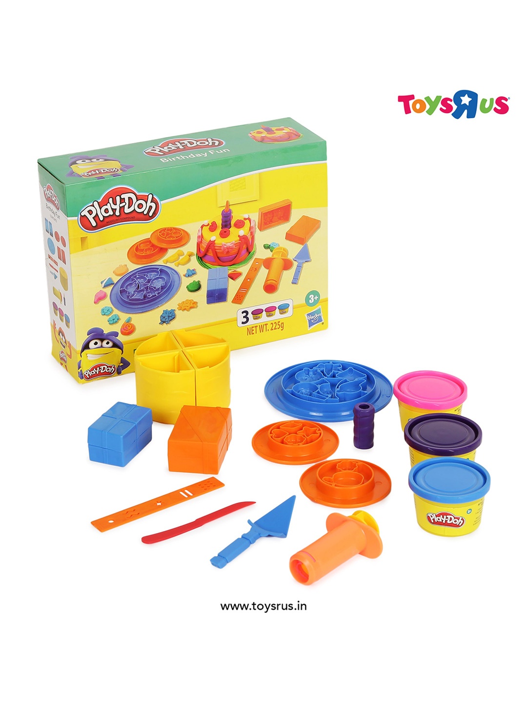 

Playdoh Kids Birthday Fun Playset With 3 Non-Toxic Colors Art & Craft, Yellow