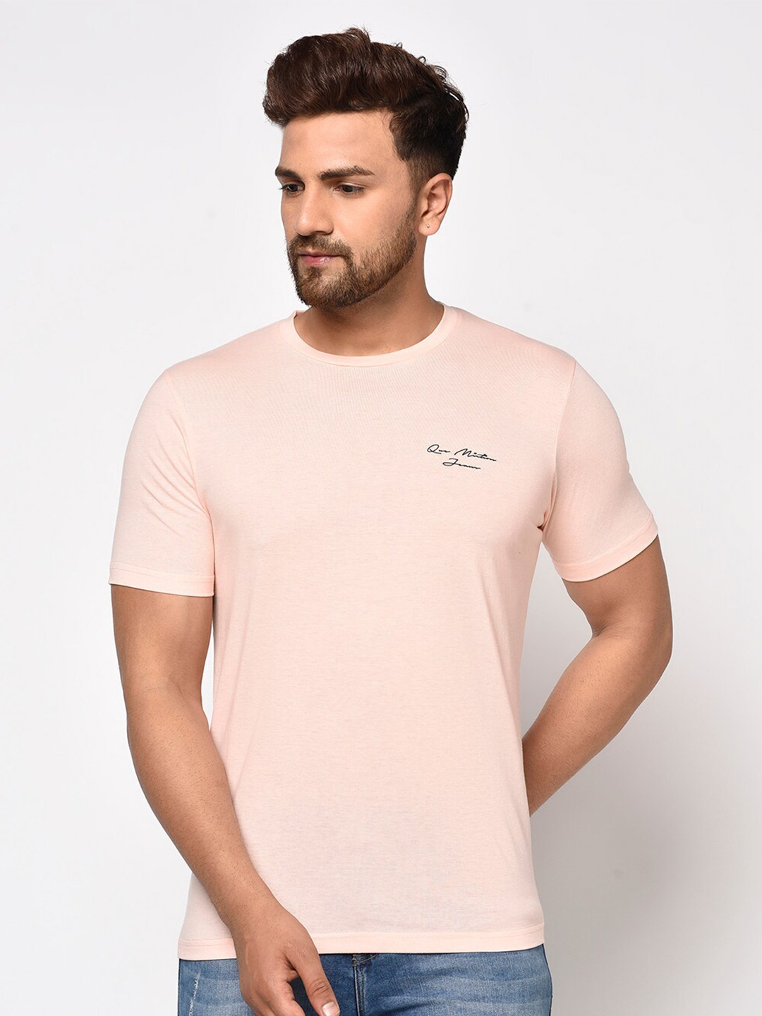 

IMA Men Pink Cut Outs T-shirt
