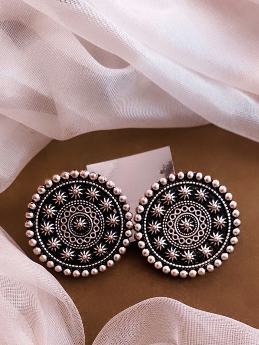 

ATIBELLE Silver-Plated Contemporary Studs Earrings