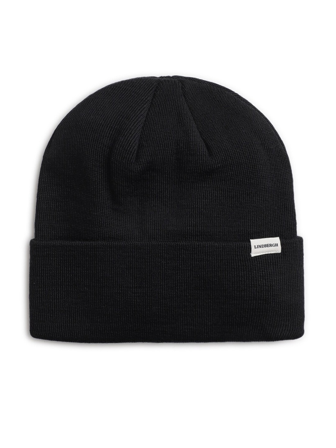 

LINDBERGH Men Solid Acrylic Beanie, Black