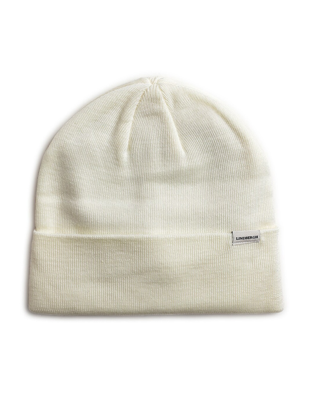

LINDBERGH Men Solid Acrylic Beanie, Cream
