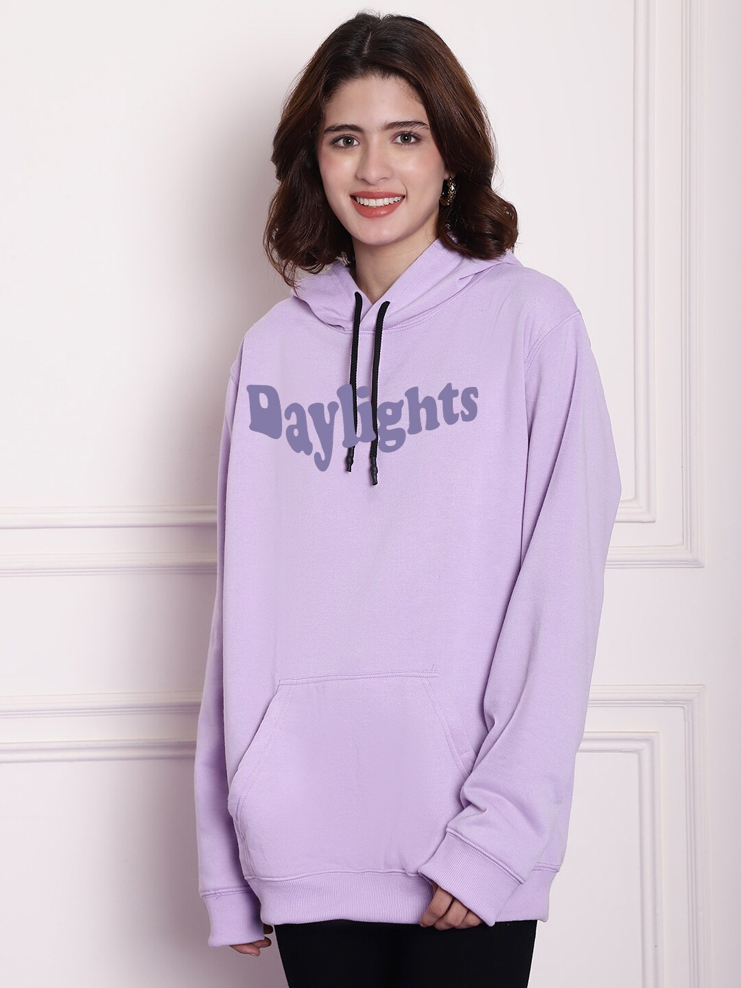 

Imsa Moda Women Lavender Hooded Sweatshirt